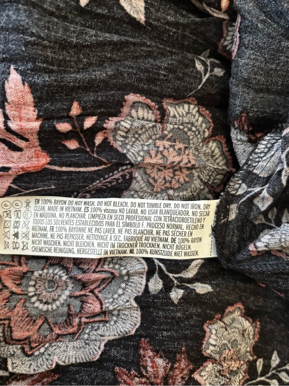 Forever 21 Black Floral Faux Wrap High-Low Maxi Dress Rust Orange Boho - Picture 6 of 6